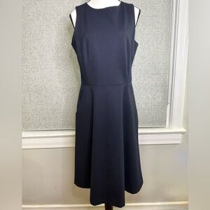 Theory Navy Sheath Sleeveless Wool Blend Dress Size 10